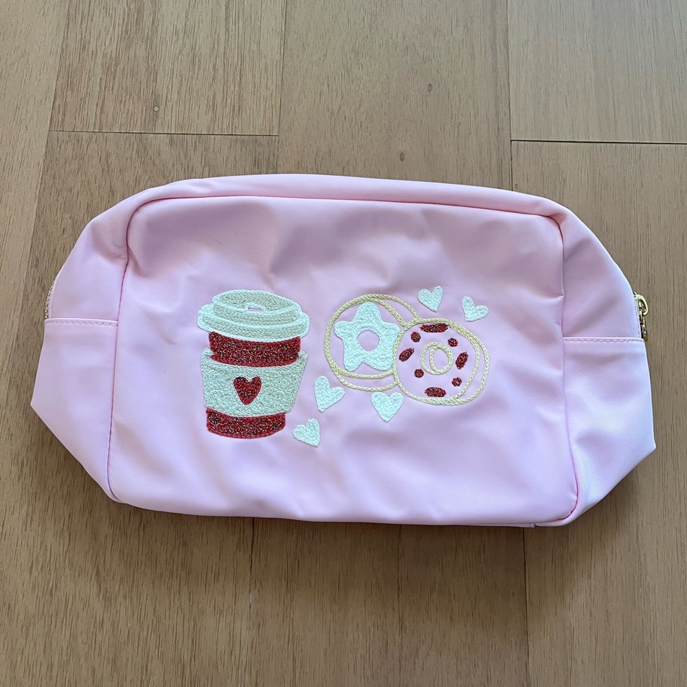Stoney clover lane SCL flamingo embroidered bleecker large pouch